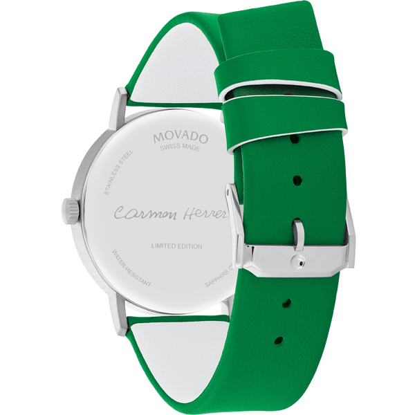 dong ho Carmen Herrera X Movado green white